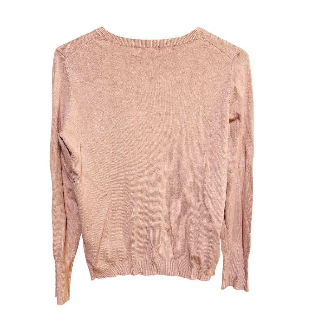 Philosophy Republic Women's Size Large Pink Button-Up Cardigan Sweater Rayon - Picture 7 of 7